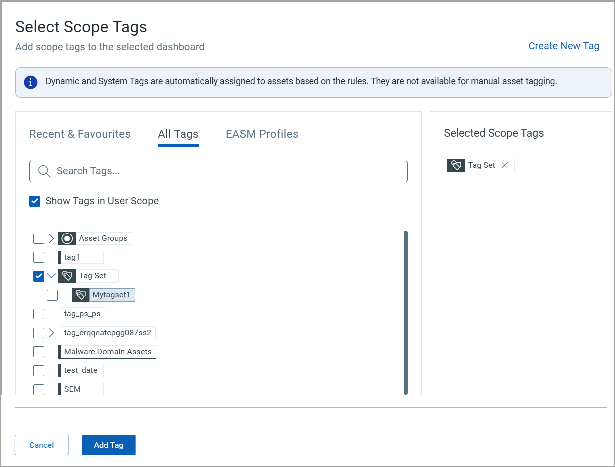 Select Scope Tags.